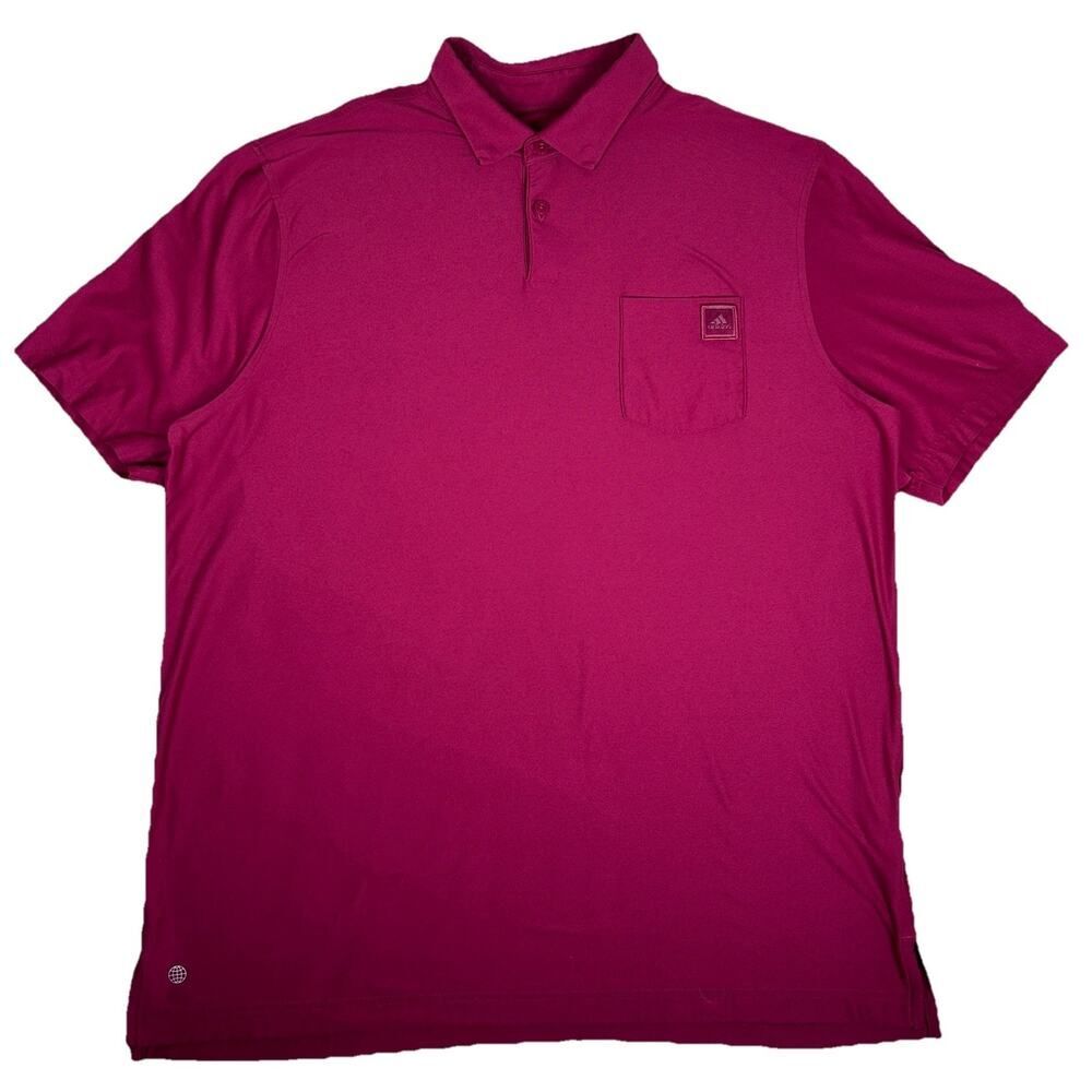 Adidas x Arrowhead GC burgandy Performance Golf Polo Mens M Stretch